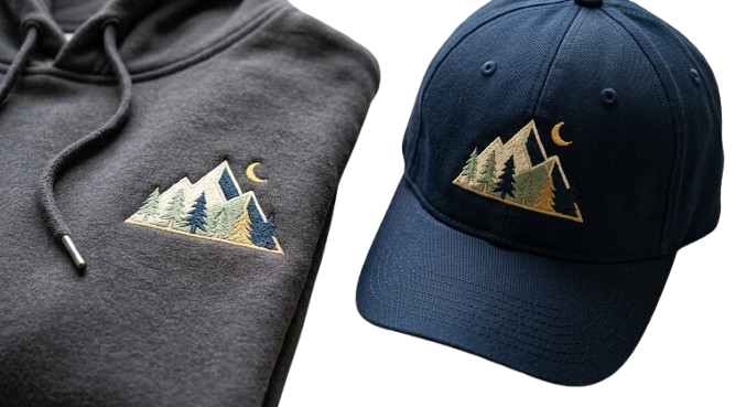 Custom embroidery for apparel